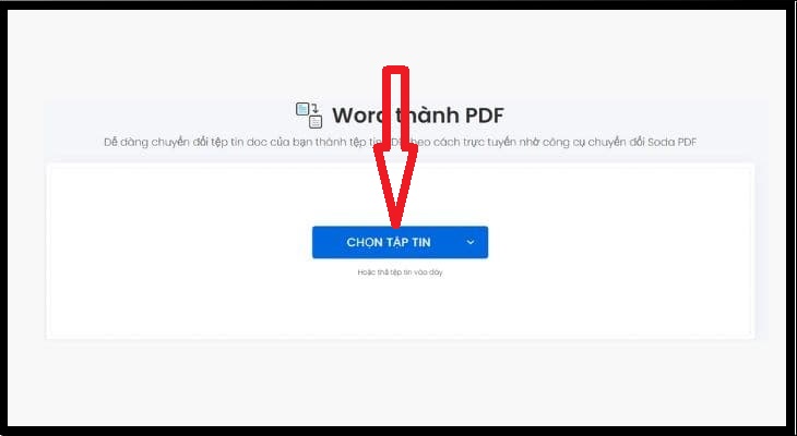 Dùng trang sodapdf để chuyển Word sang PDF