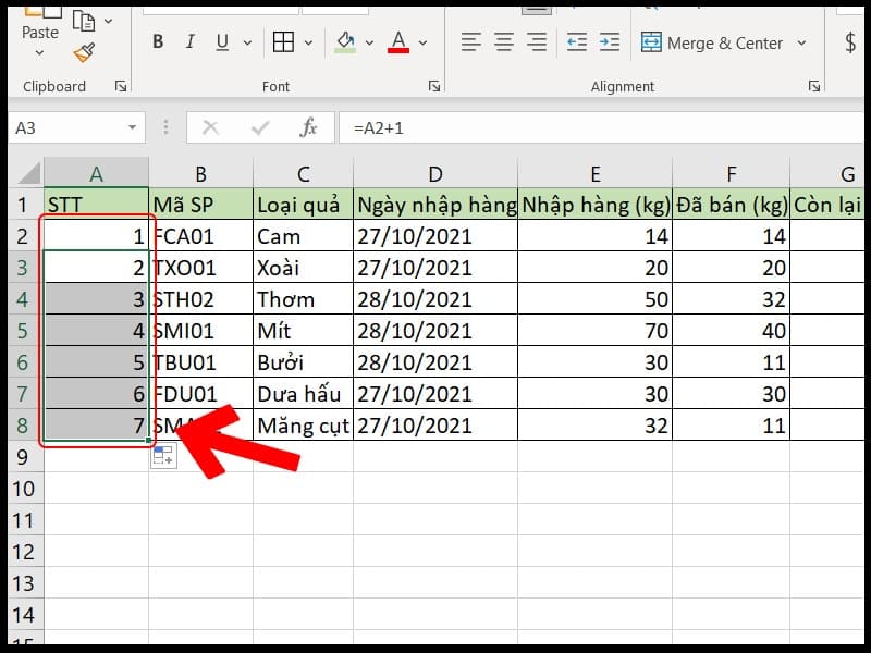 Cách đánh số thứ tự trong Excel bằng công thức