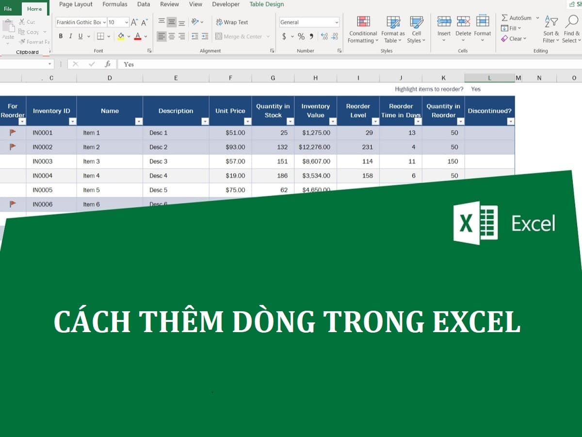 Bật mí cách thêm dòng trong Excel siêu đơn giản