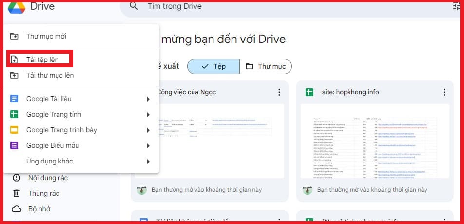 Cách chuyển Excel sang PDF trên Google Drive