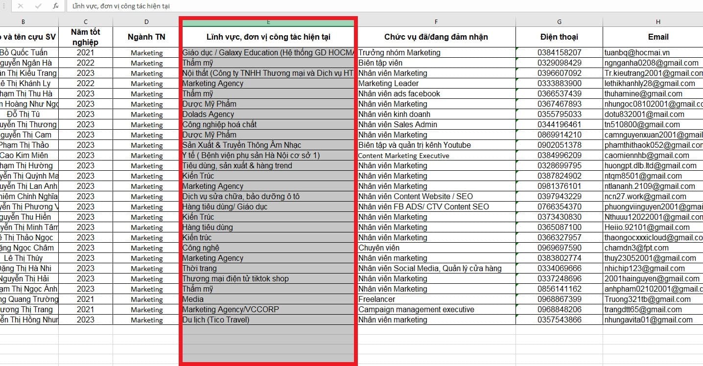 Cách cố định cột trong Excel