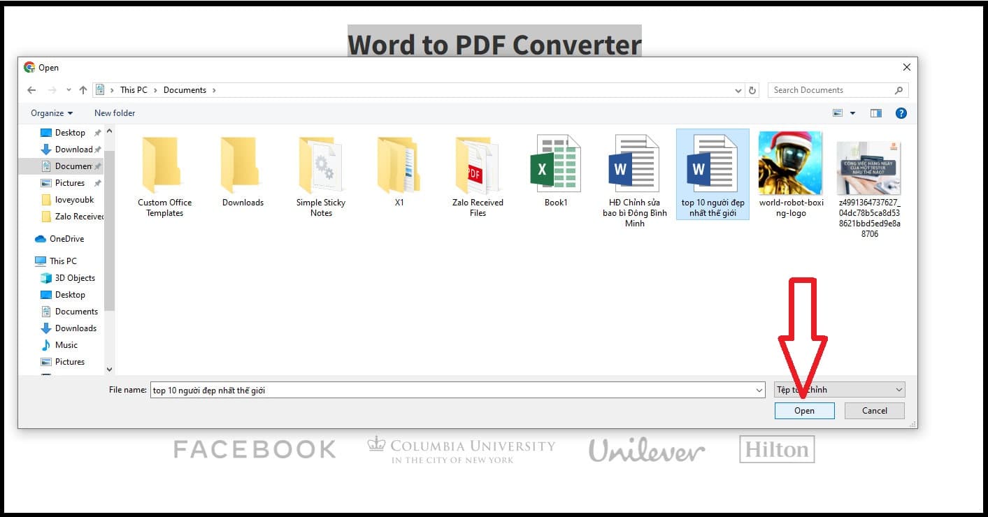 Sử dụng SmallPDF để chuyển Word sang PDF
