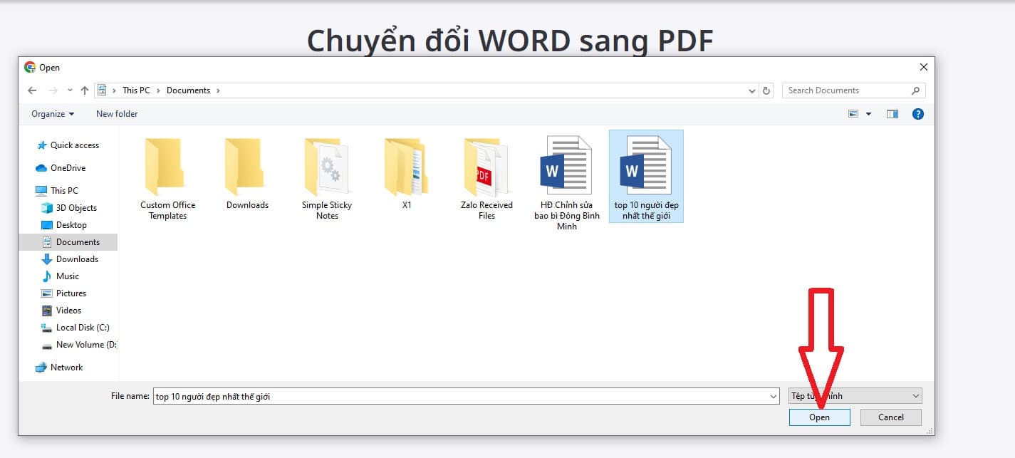 Cách chuyển file word sang PDF với iLovePDF