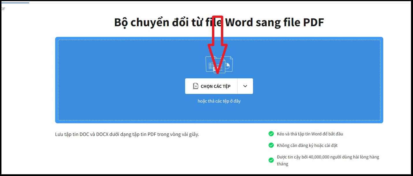 Click vào "CHỌN CÁC TỆP"