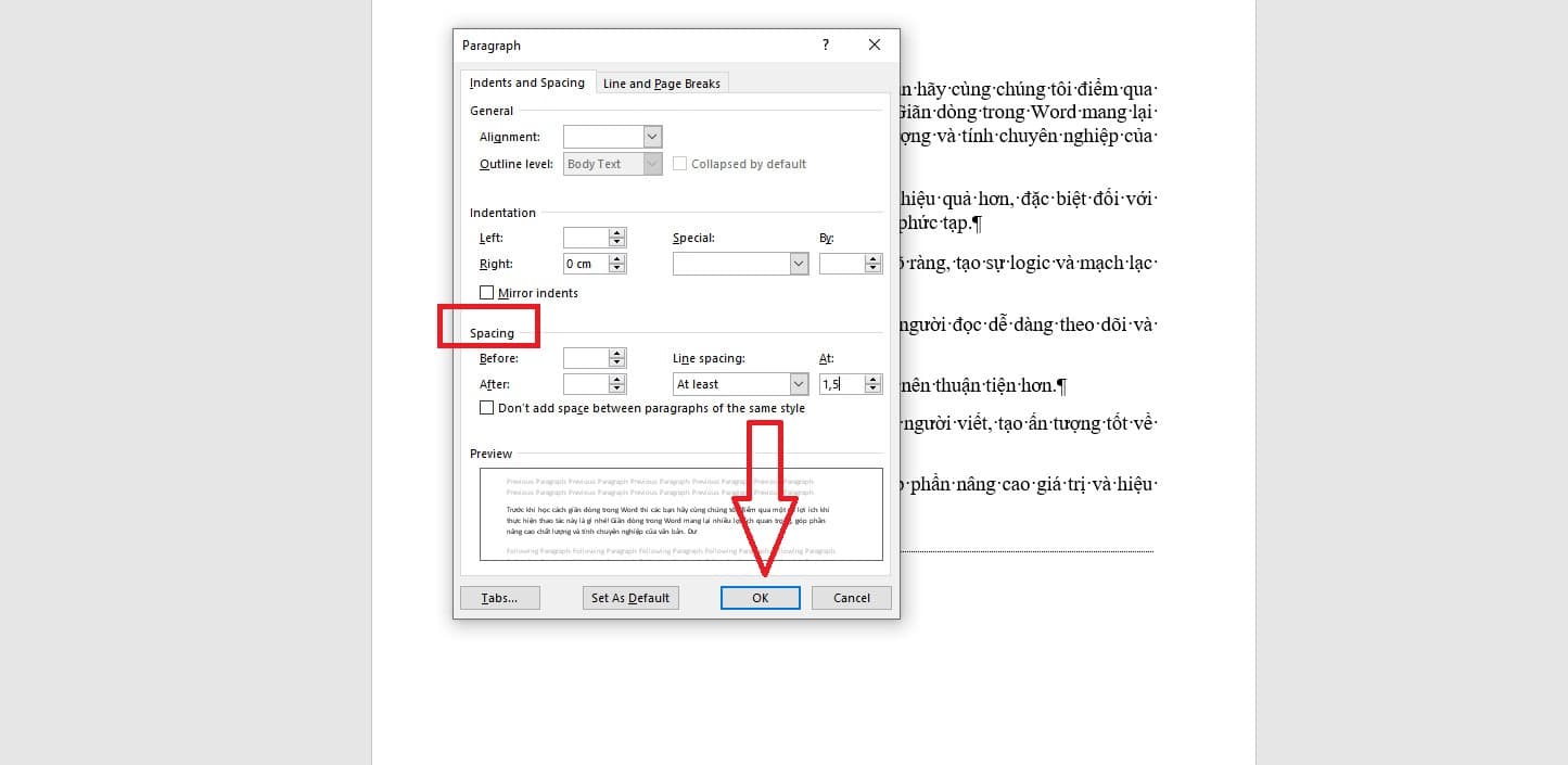  Cách giãn dòng trong Word với tùy chỉnh nâng cao
