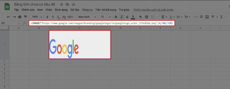 Cách chèn ảnh vào ô trong Google Sheets bằng hàm IMAGE