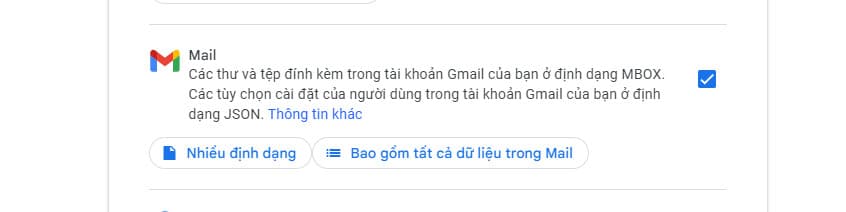 Nhấp vào "Mail"