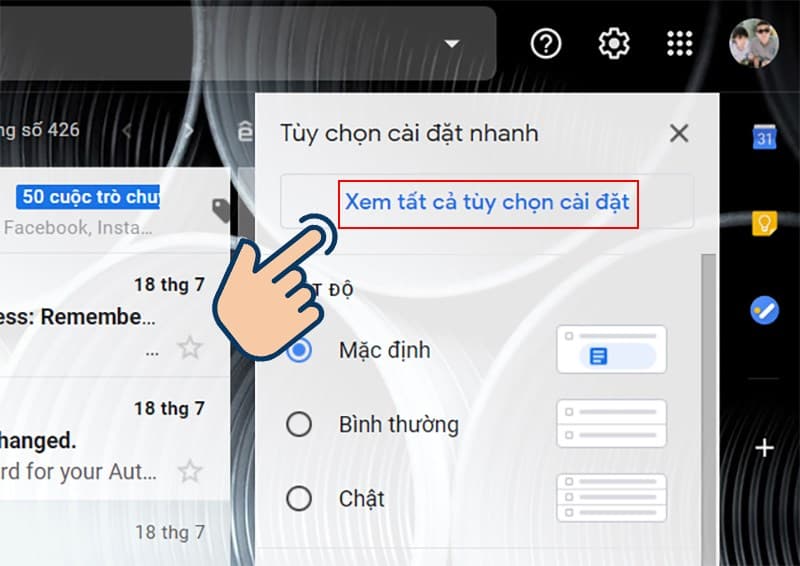  Chọn Xem tất cả tùy chọn cài đặt