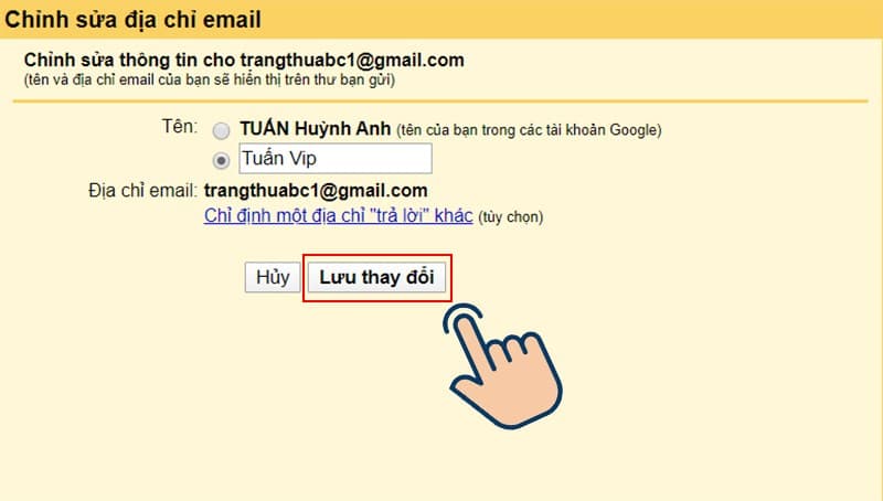 Cách đổi tên Gmail dễ dàng trên máy tính