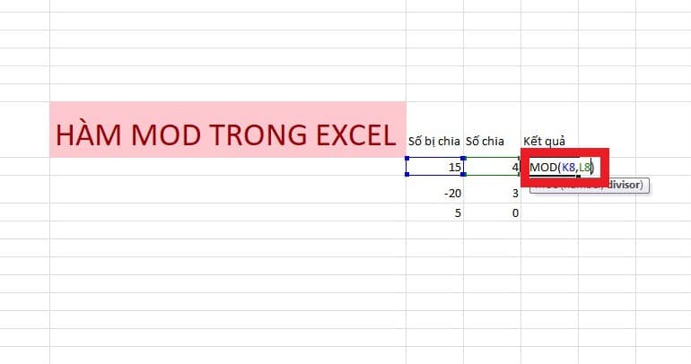 Các lỗi thường gặp khi sử dụng hàm MOD trong Excel