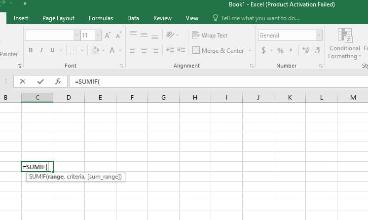 Công thức hàm SUMIF trong Excel