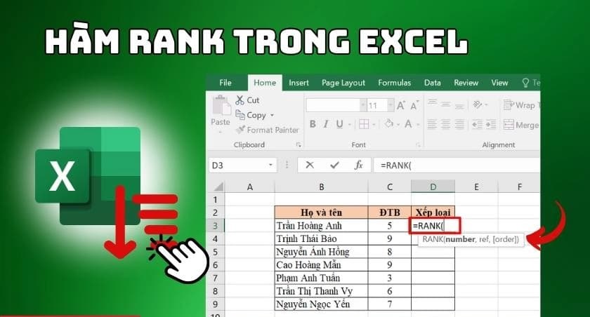 Giới thiệu về hàm RANK