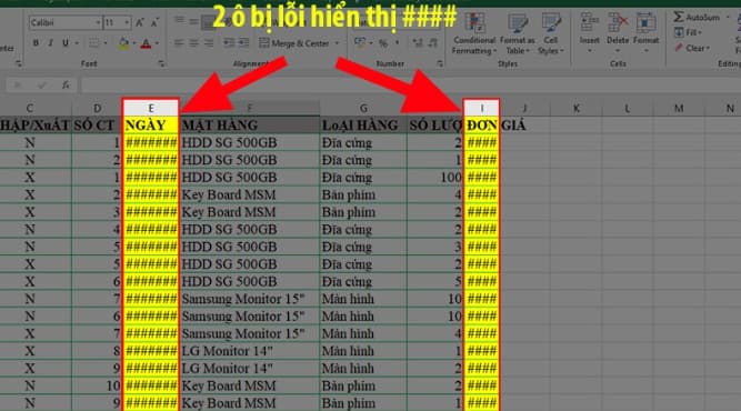 #### trong Excel là lỗi gì?