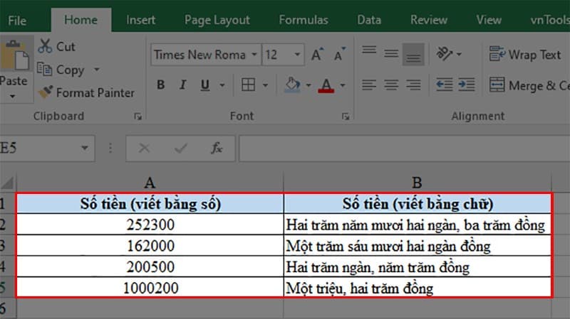 Lợi ích khi đổi số thành chữ trong Excel