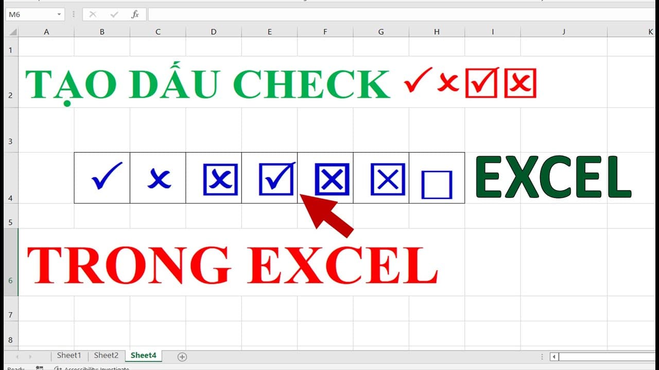 Hướng Dẫn Sử Dụng Dấu Tích Trong Excel Để Tăng Hiệu Quả Công Việc