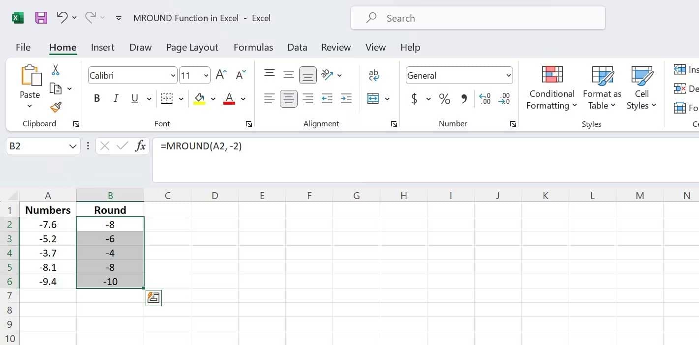 Các hàm làm tròn phổ biến trong Excel