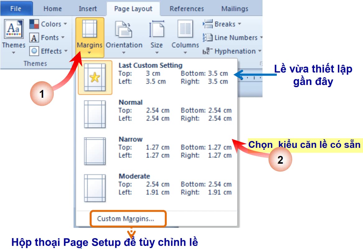 Hướng dẫn chi tiết Page Setup trong Word