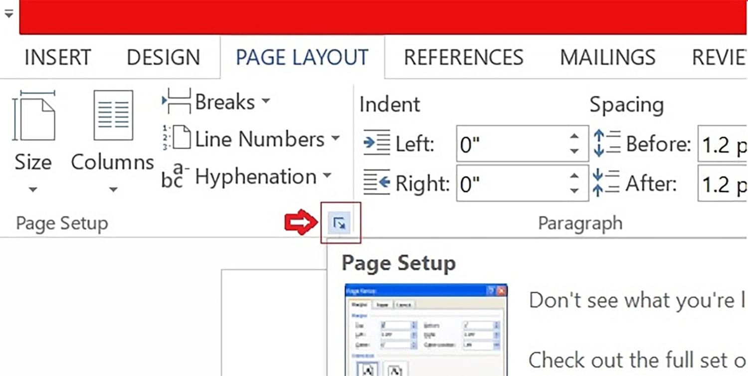 Lỗi thường gặp khi cài đặt Page Setup và cách khắc phục