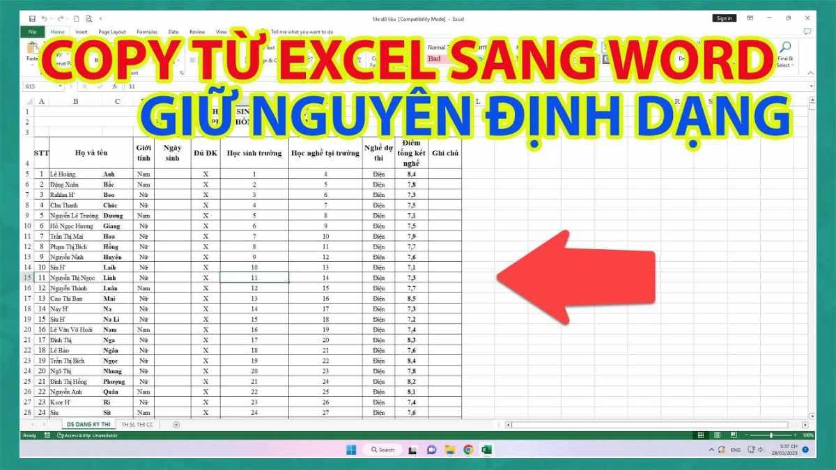 Chi Tiết Cách Copy Từ Excel Sang Word Cực Đơn Giản