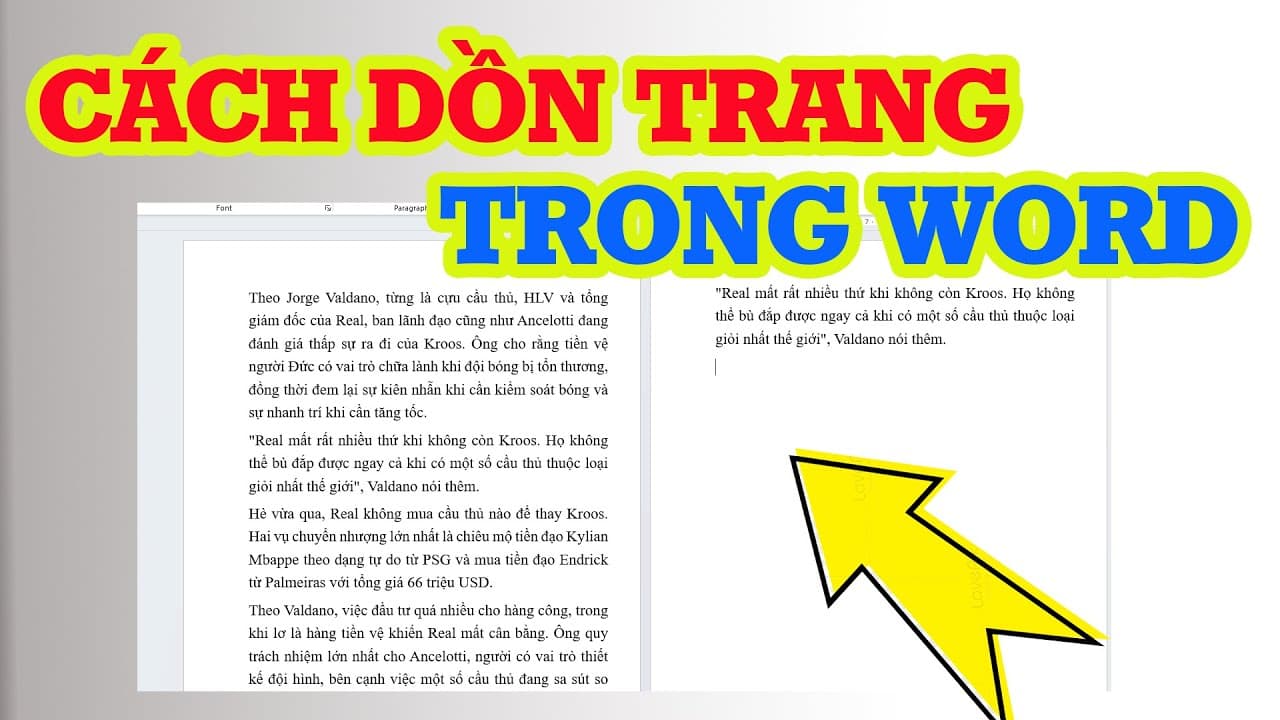 Bật mí các cách dồn trang trong Word tiết kiệm nhất