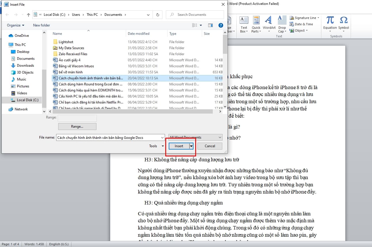 Các cách ghép file Word sử dụng Microsoft Word