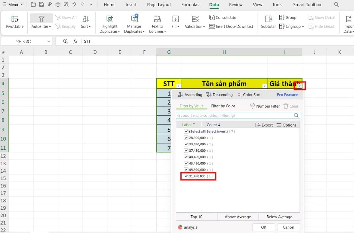 Cách sửa lỗi định dạng số trong Excel