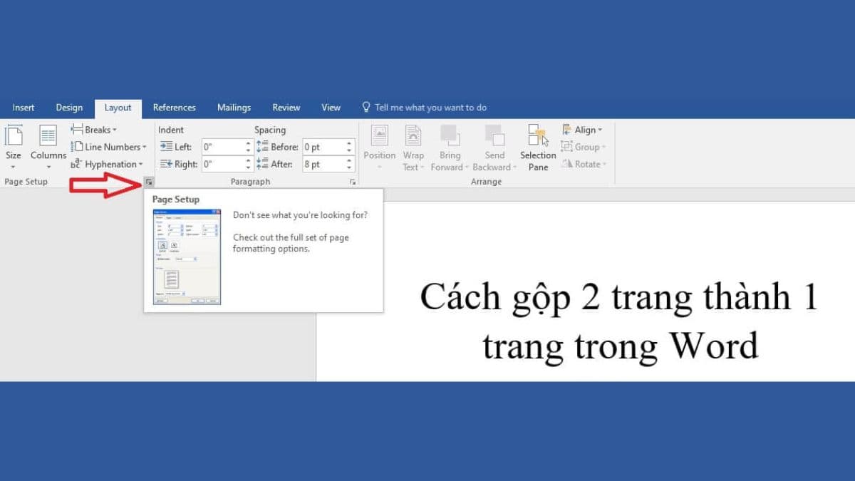 Dồn trang trong Word là gì?